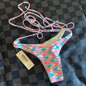 syd high cut wrap bikini bottom wildflower frankie